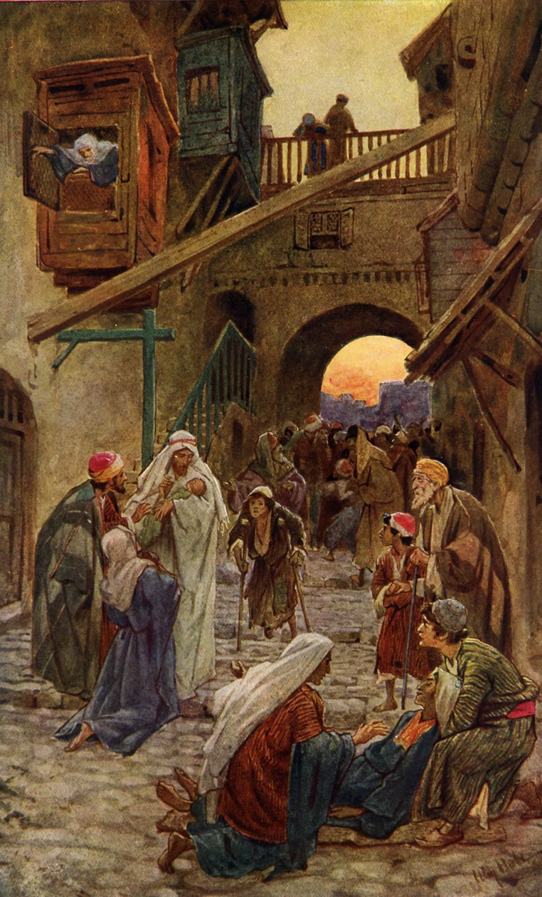 Jesus udfører mirakler i Kapernaum - Bibelen af William Brassey Hole