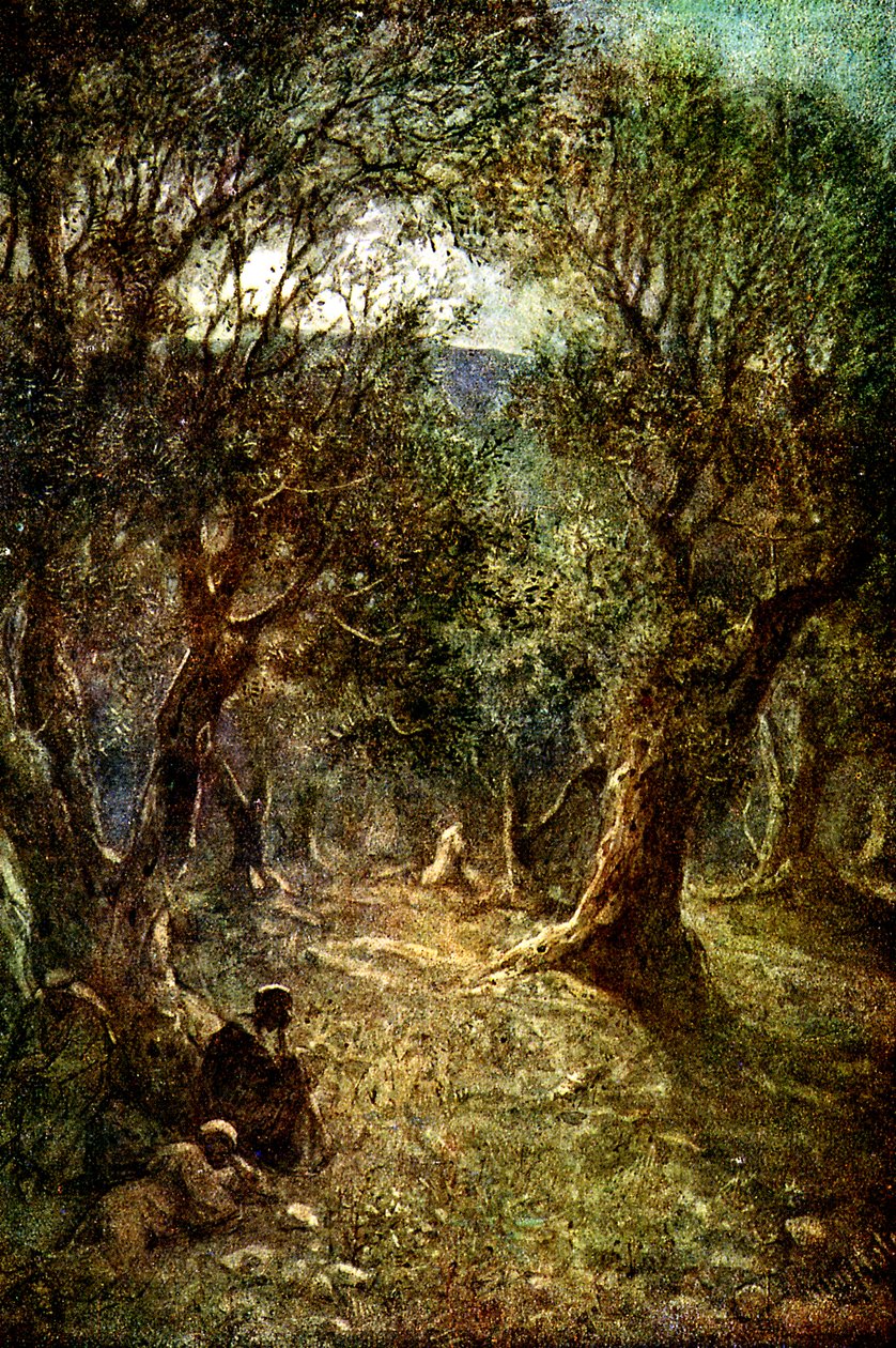 Jesus beder i Getsemane - Bibelen af William Brassey Hole