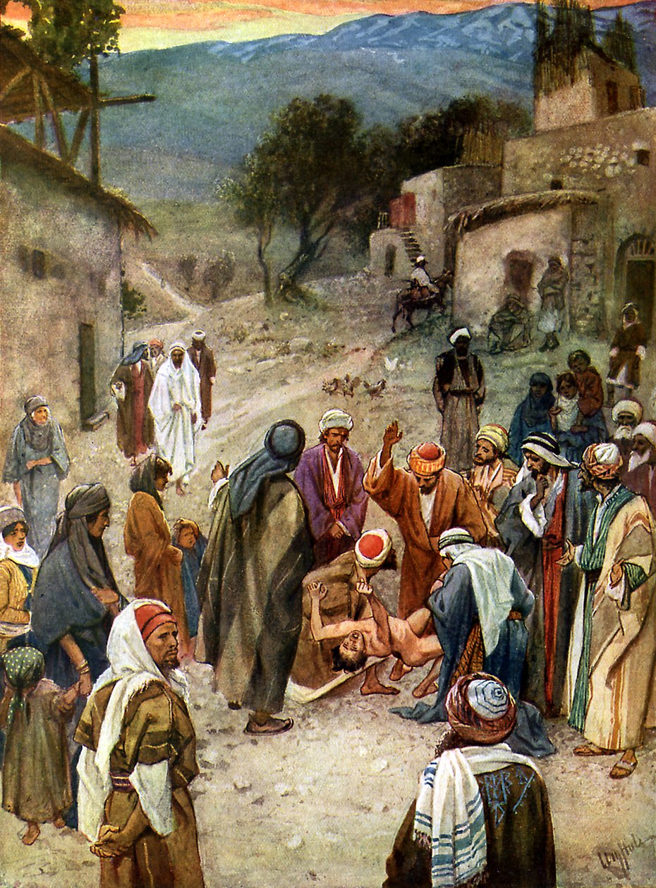 Jesus fjerner en ond ånd - Bibelen af William Brassey Hole