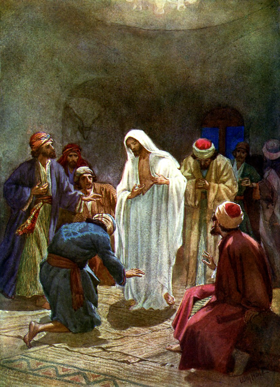 Jesus viser disciplene sine sår - Bibelen af William Brassey Hole