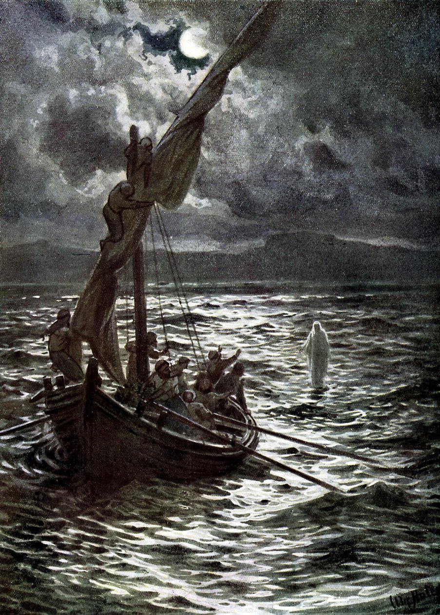 Jesus går på vandet - Bibelen af William Brassey Hole
