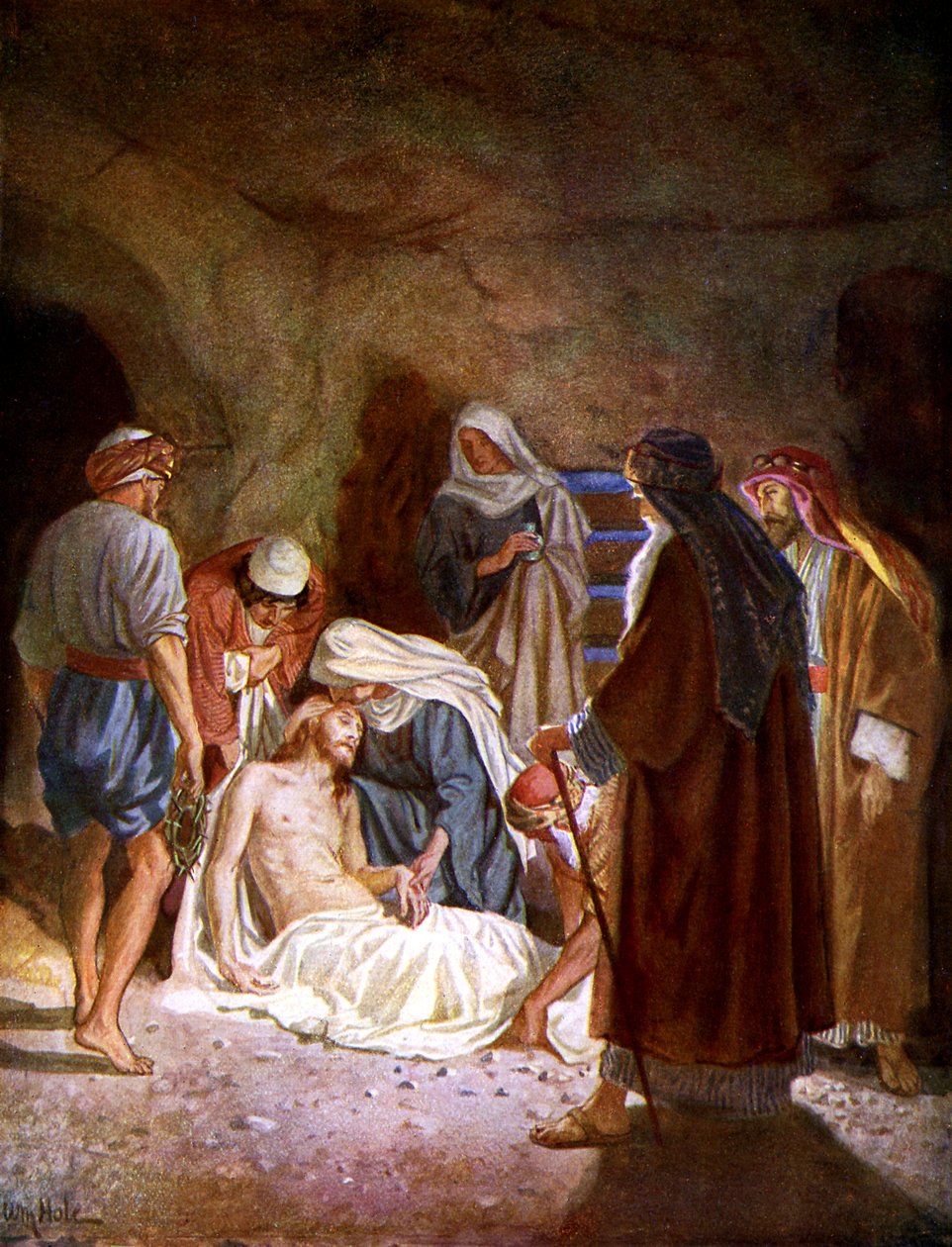 Josef af Arimatæa fjerner Jesu legeme - Bibelen af William Brassey Hole