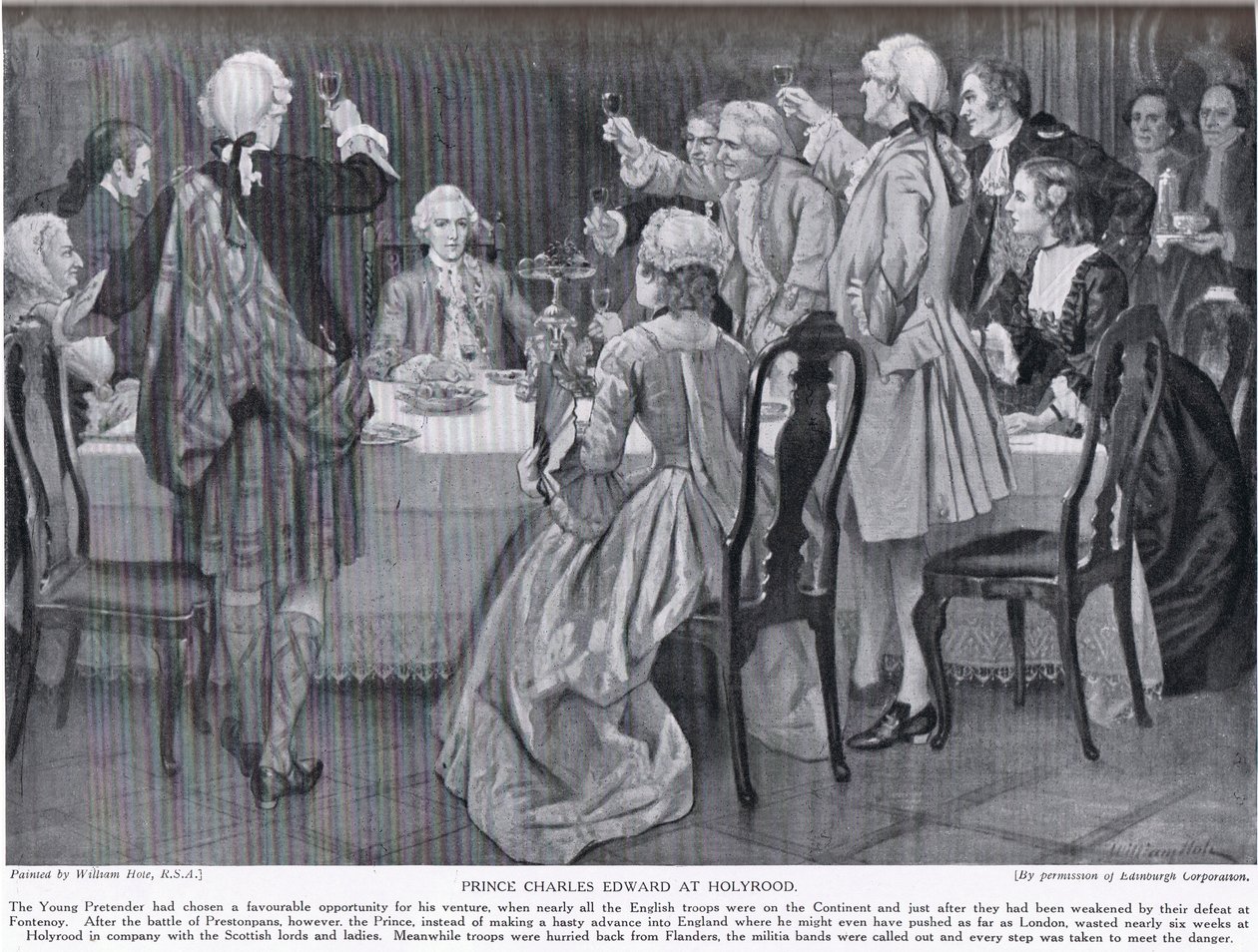 Prins Charles Edward ved Holyrood, illustration fra 