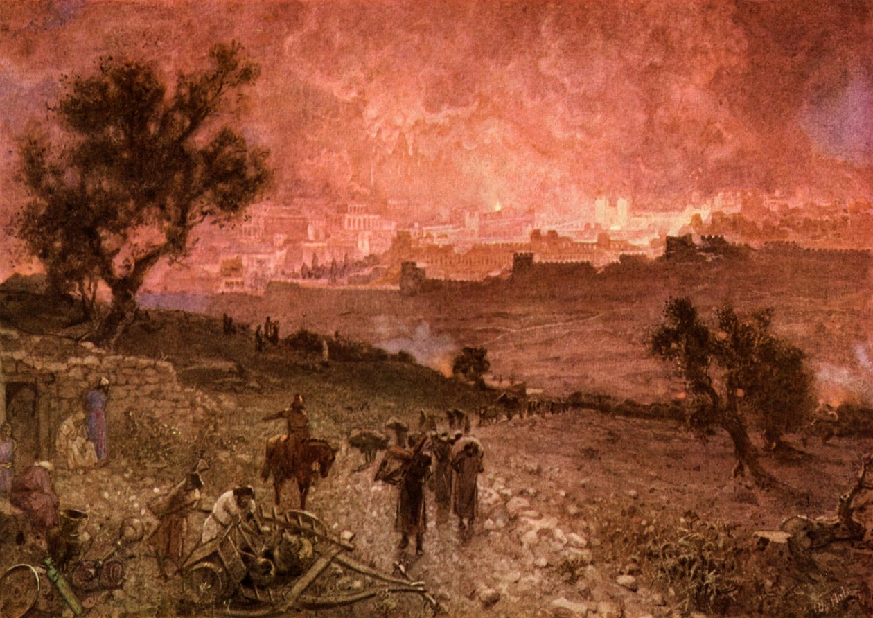 Jerusalems ødelæggelse af Nebuzaradan - Bibelen af William Brassey Hole