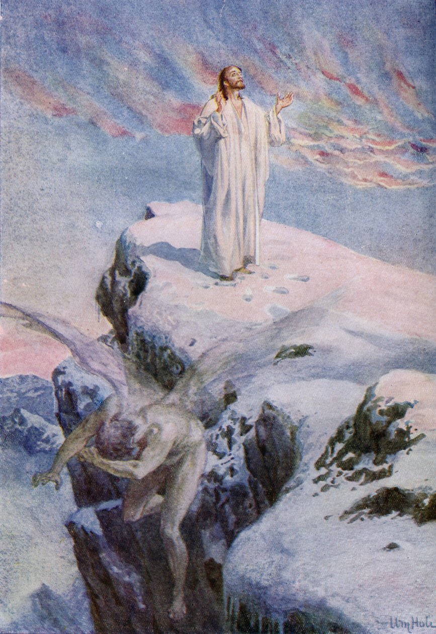 Jesu fristelse - Bibelen af William Brassey Hole