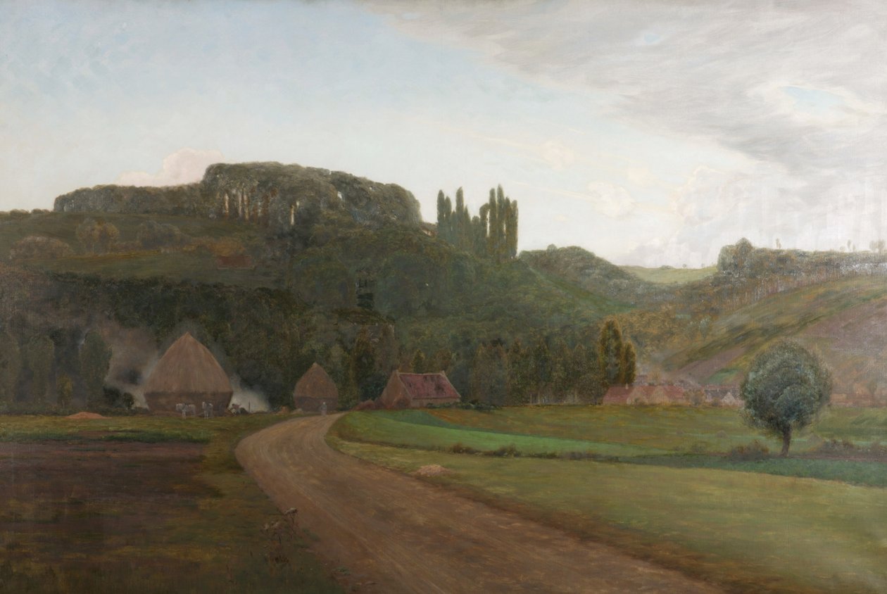 Nær landsbyen Crecy, Frankrig af William Bright Morris