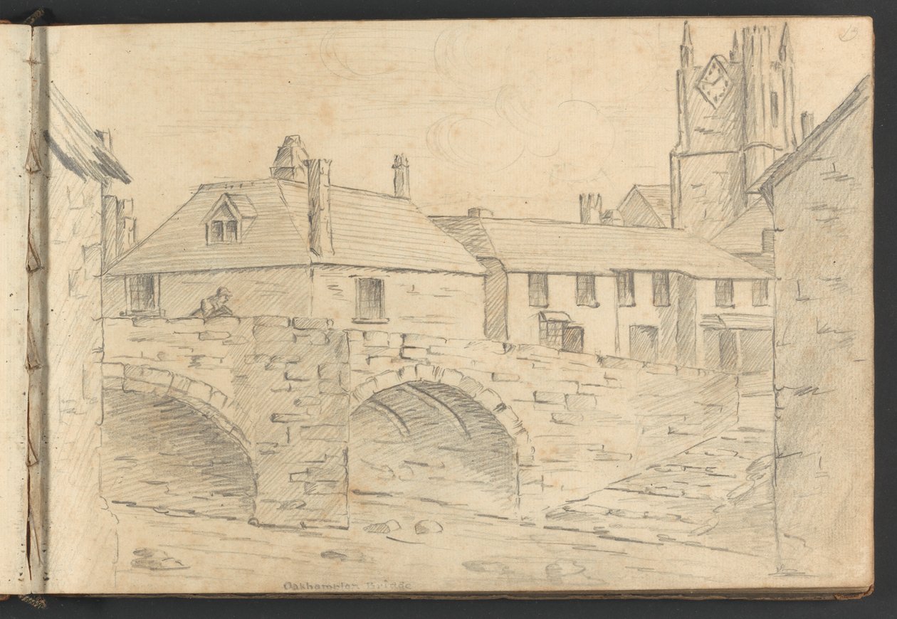 Oakhampton Bridge af William Brockedon