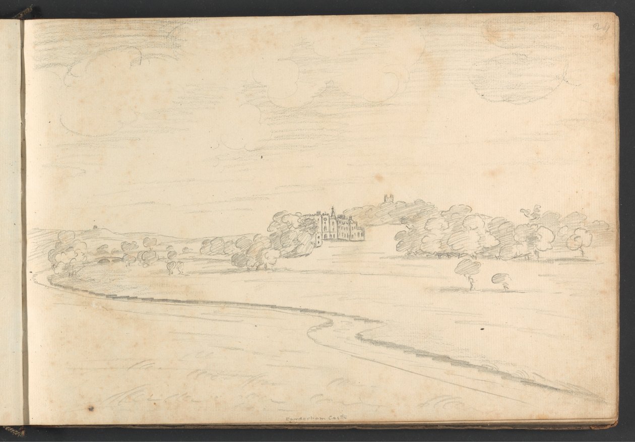 Powderham Castle af William Brockedon
