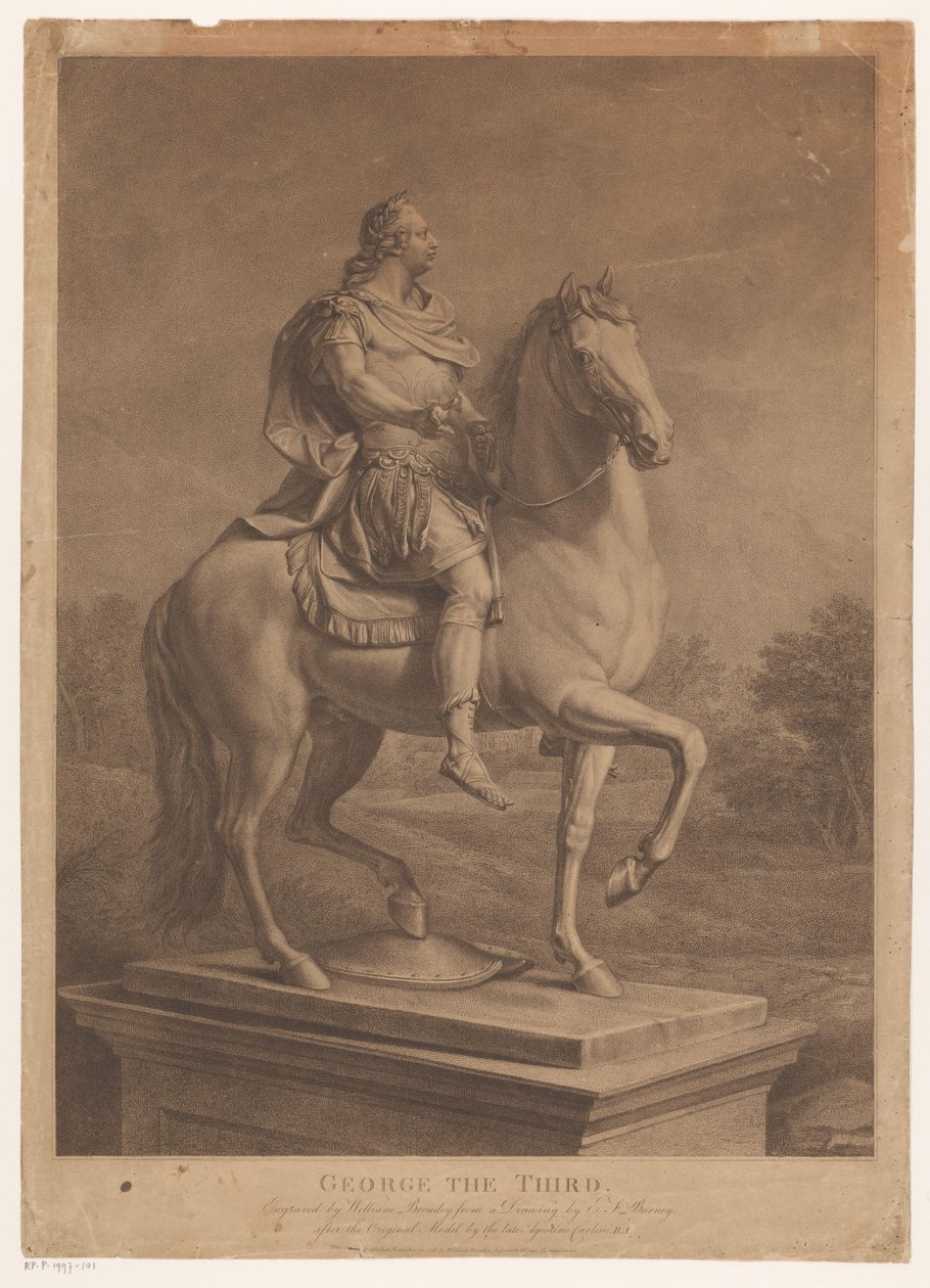 Ridesportræt af George III, konge af England George den tredje (titel på objekt) af William Bromley (I)