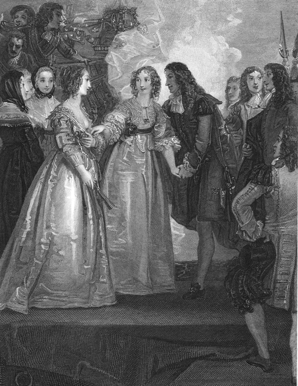 Charles II modtog hertuginden af Orleans i Dover, 1670, 1804 af William Bromley