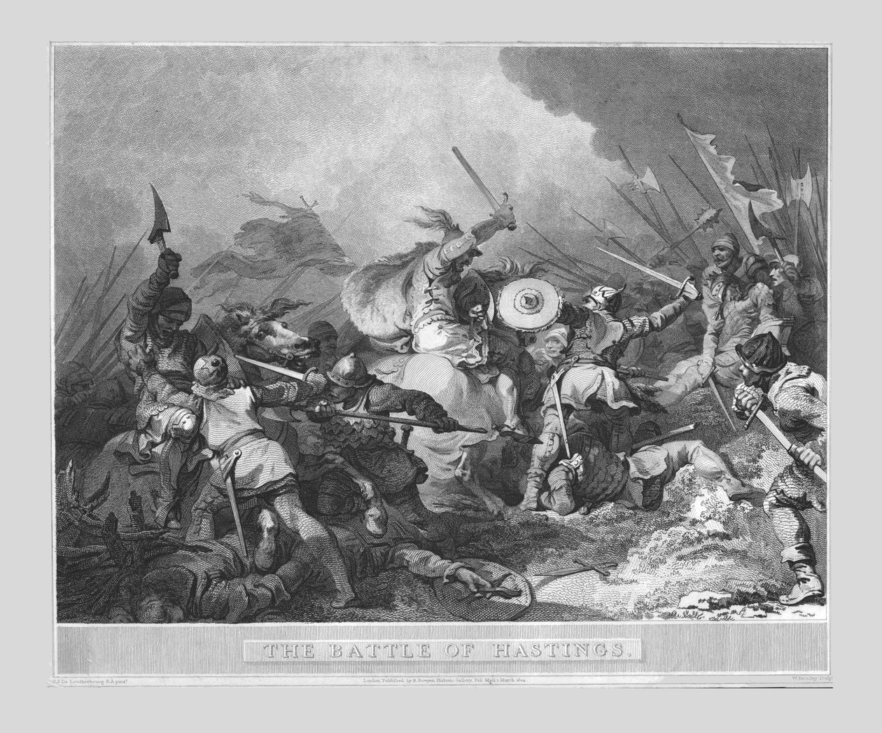 Slaget ved Hastings, c1804. af William Bromley
