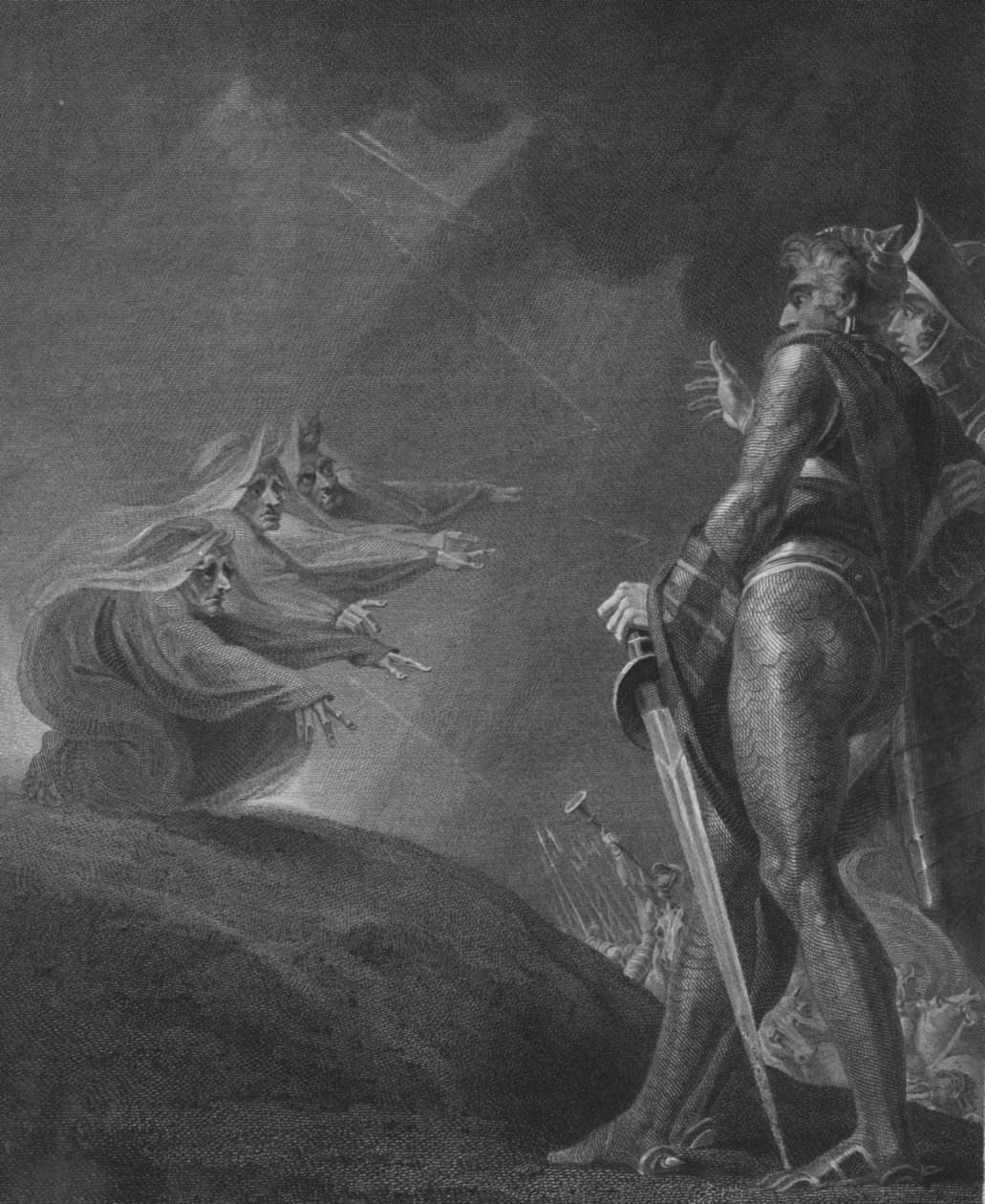 Heksene viser sig for Macbeth og Banquo, c1820 af William Bromley