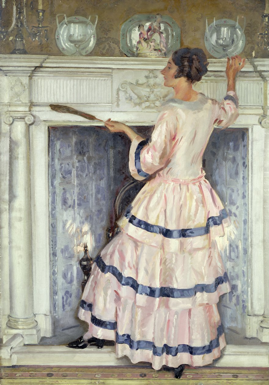 Fru Kelsey i lyserød af William Bruce Ellis Ranken