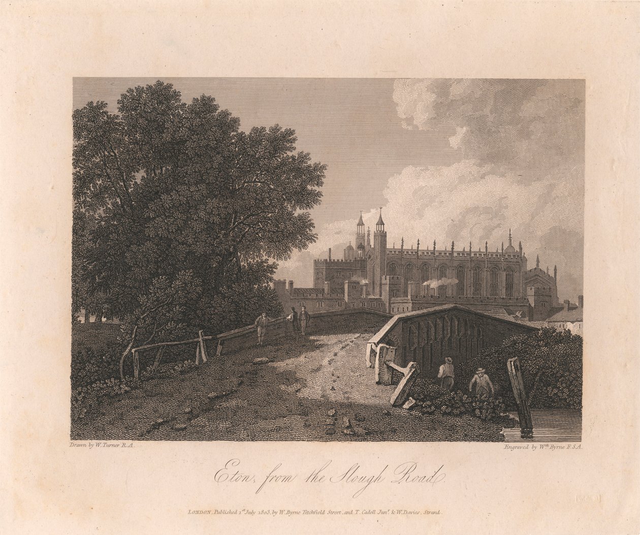 Eton, fra Slough Road af William Byrne
