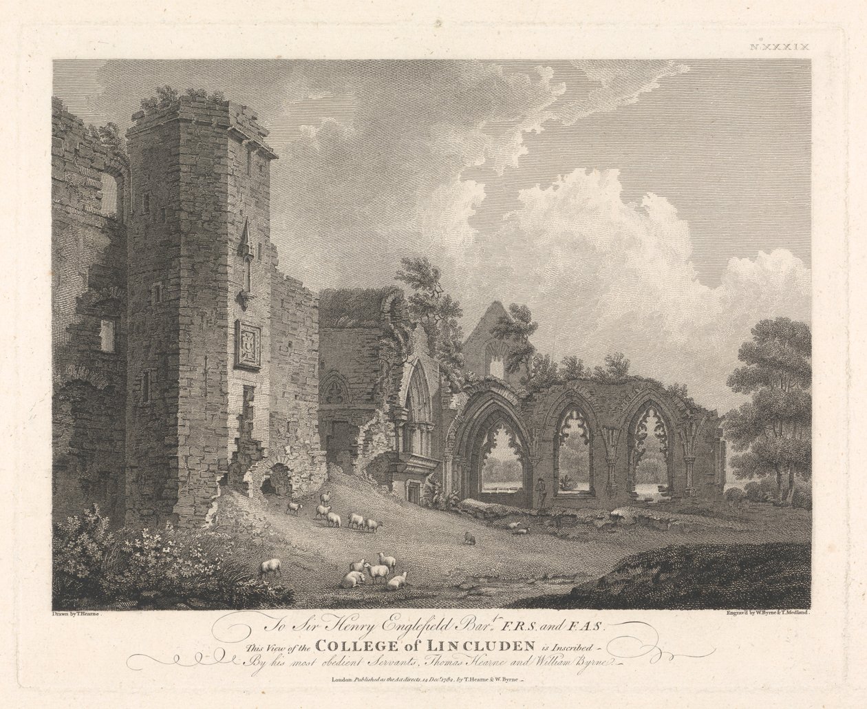 Ruinerne af College of Lincluden af William Byrne
