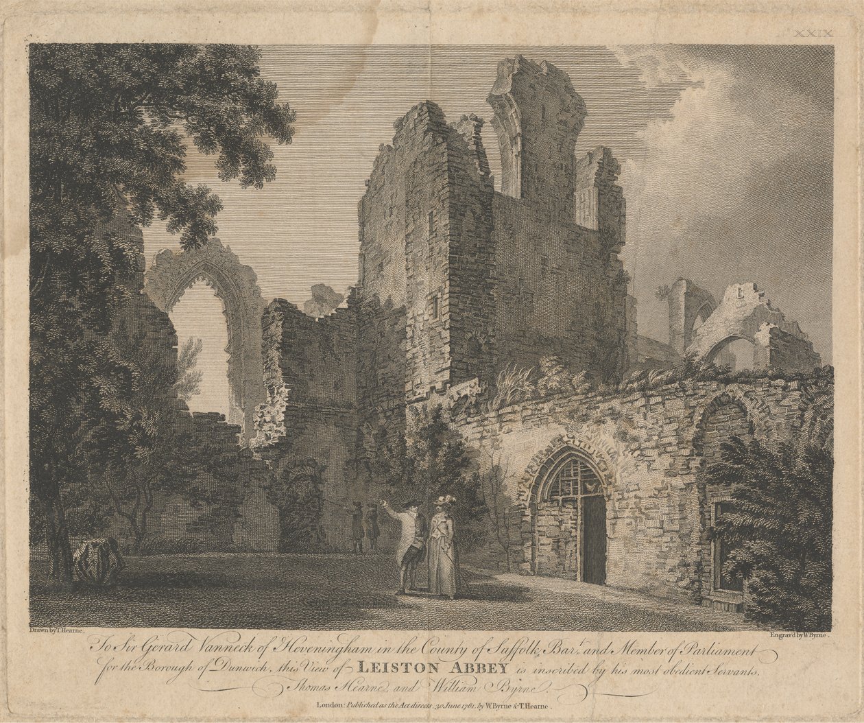 Udsigt over Leiston Abbey af William Byrne