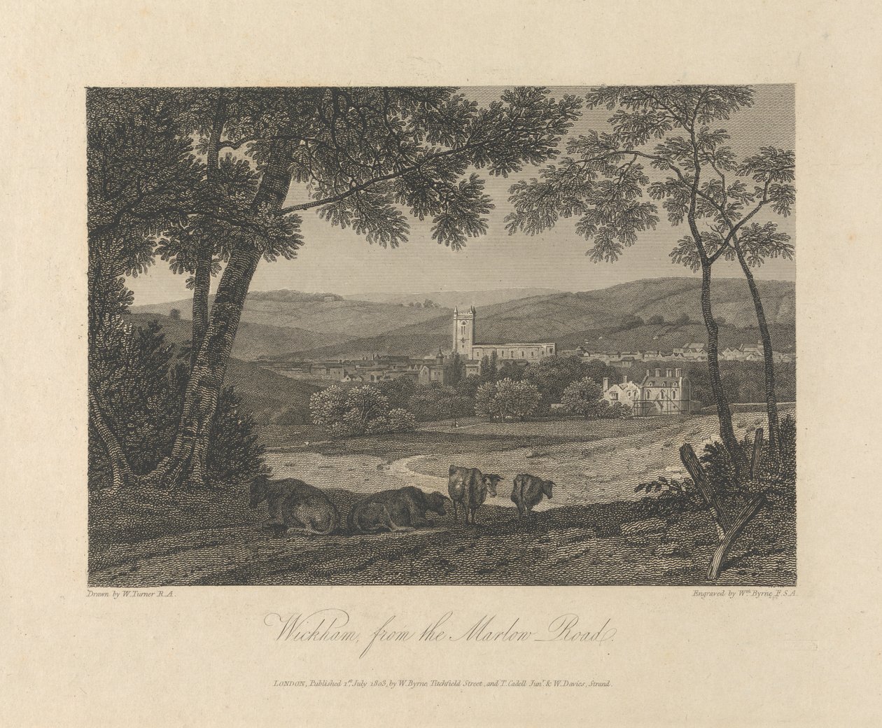 Wickham fra Marlow Road af William Byrne
