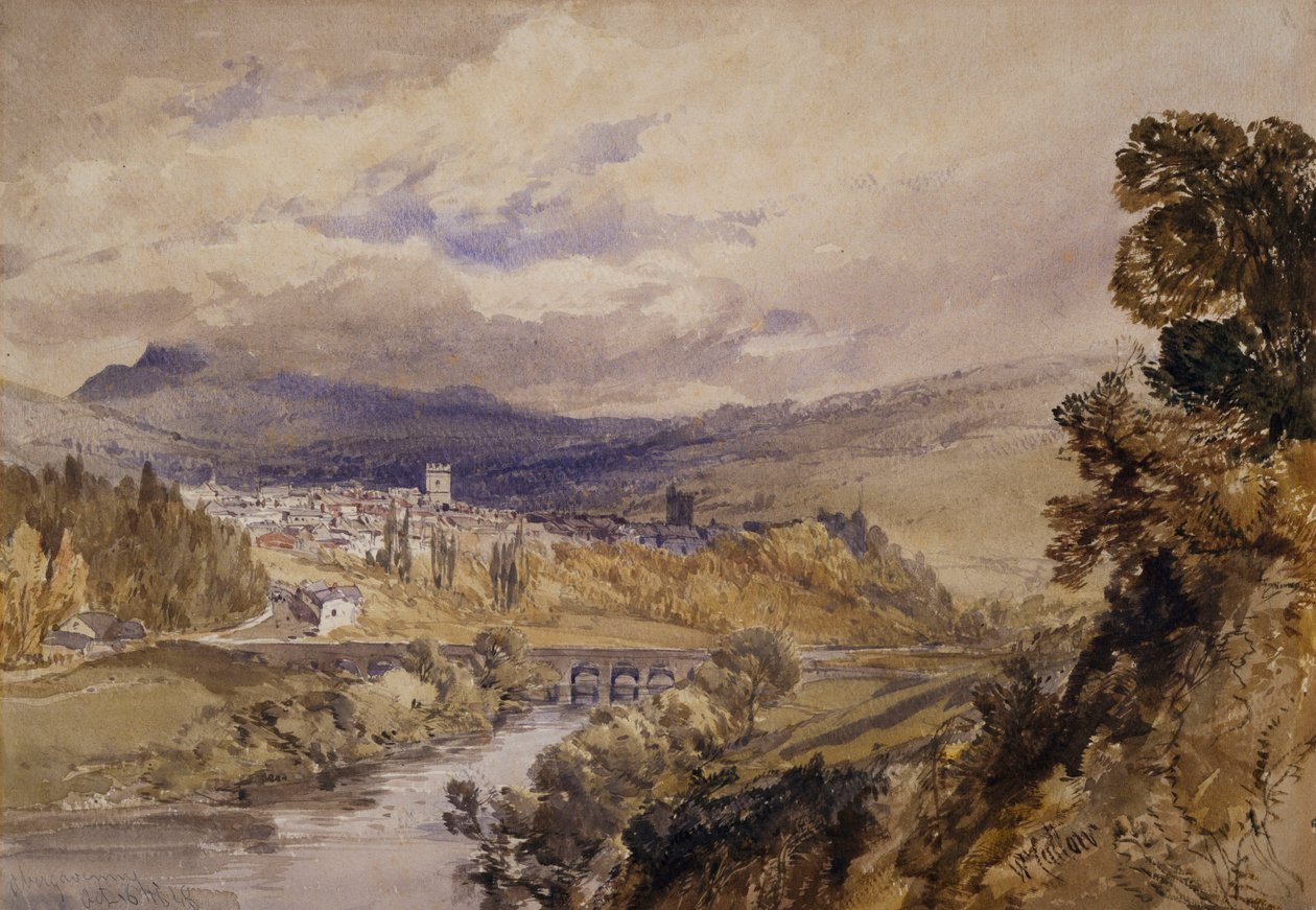 Abergavenny af William Callow