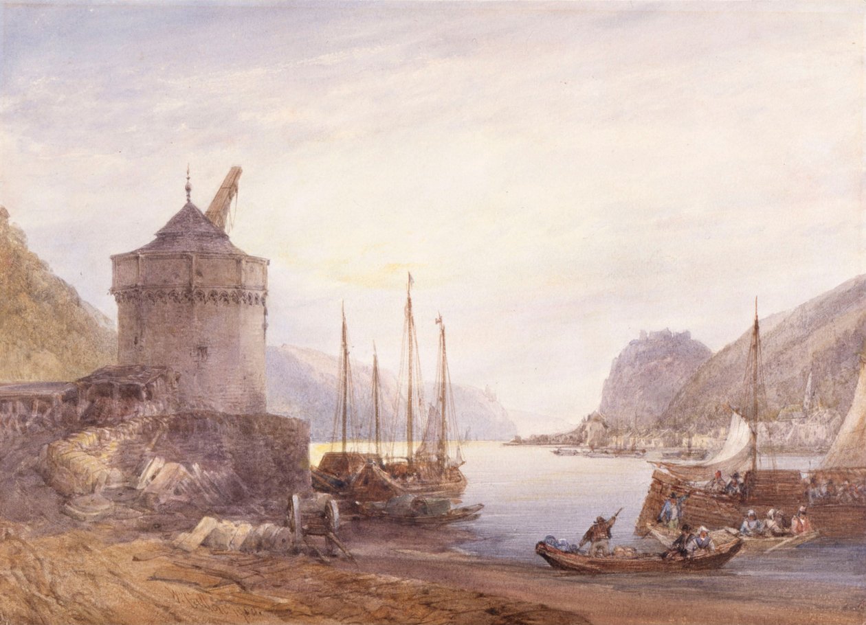 Andernach ved Rhinen af William Callow