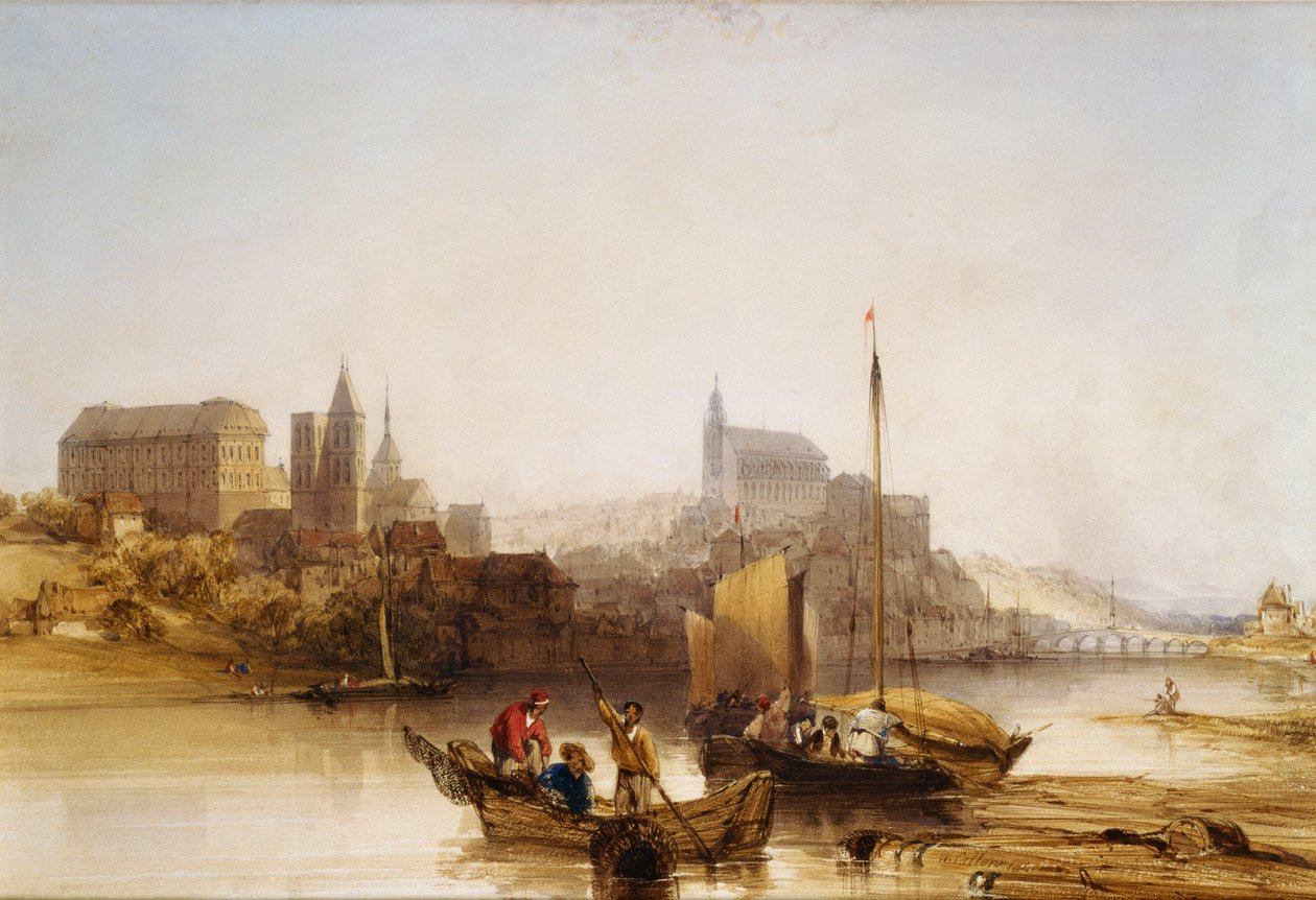 Blois ved Loire, 1840 af William Callow