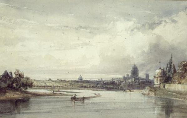 Fjernt syn af Paris af William Callow