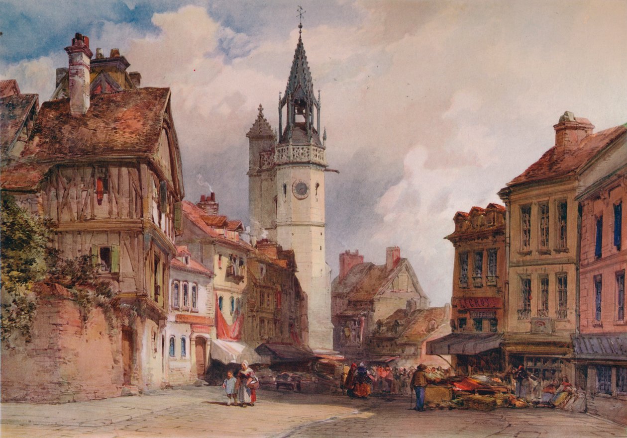 Évreux, c1855 af William Callow
