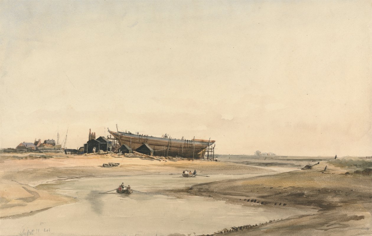 Skibsbygning af William Callow