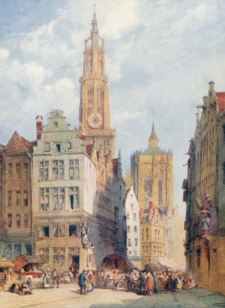 Katedralen, Antwerpen af William Callow