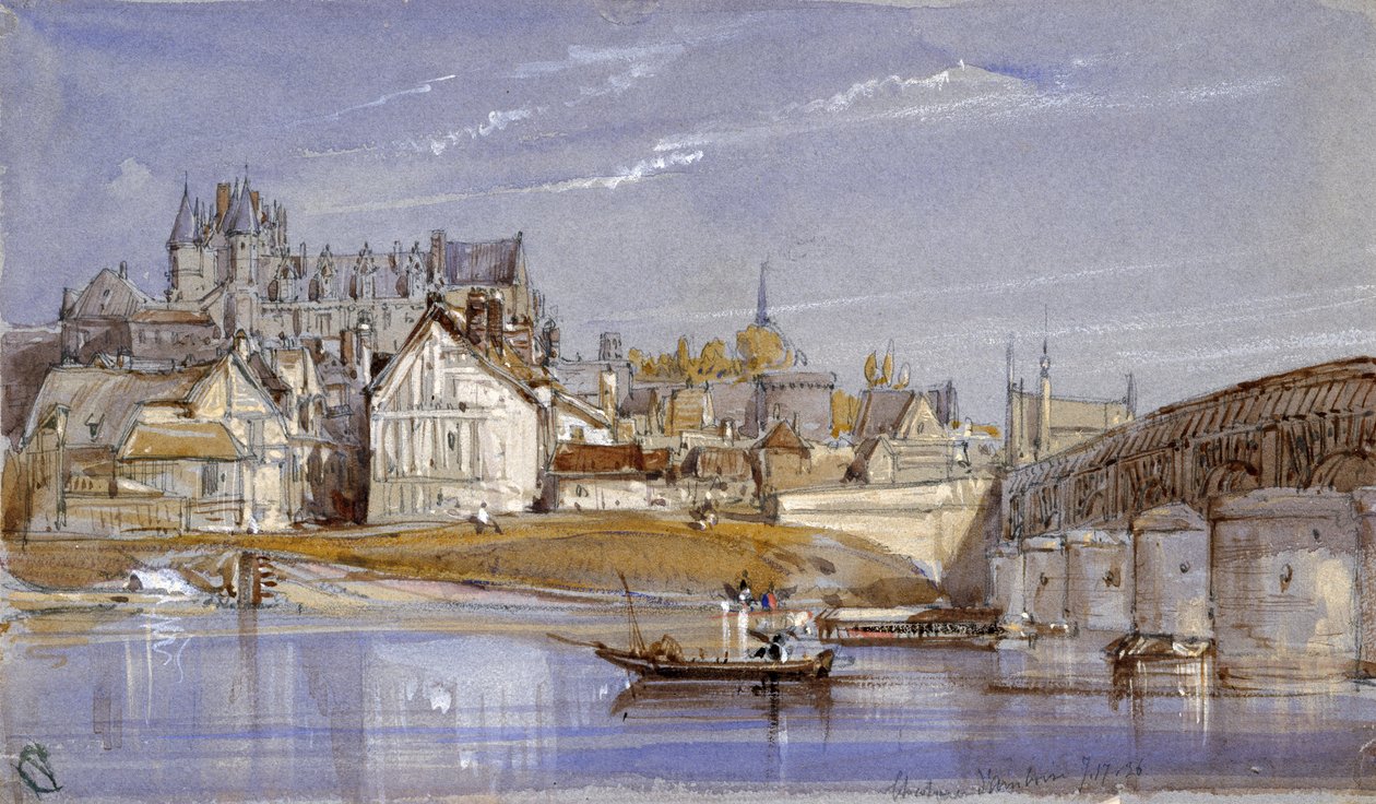 Chateau i Amboise, på Loire af William Callow