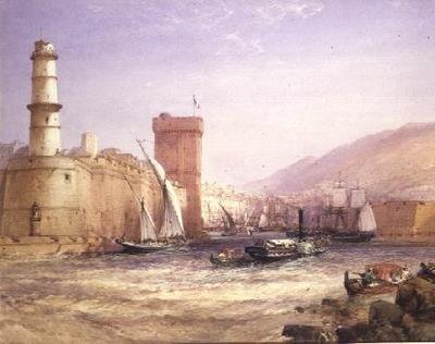 Havnen, Marseille af William Callow