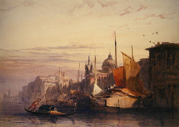 Venedig (akvarel på papir) af William Callow
