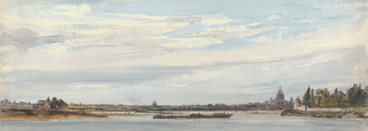 Udsigt over Paris fra Charenton af William Callow