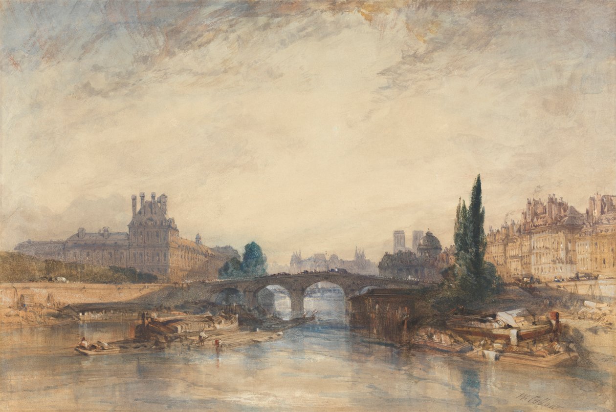 Udsigt over Pont Royal af William Callow