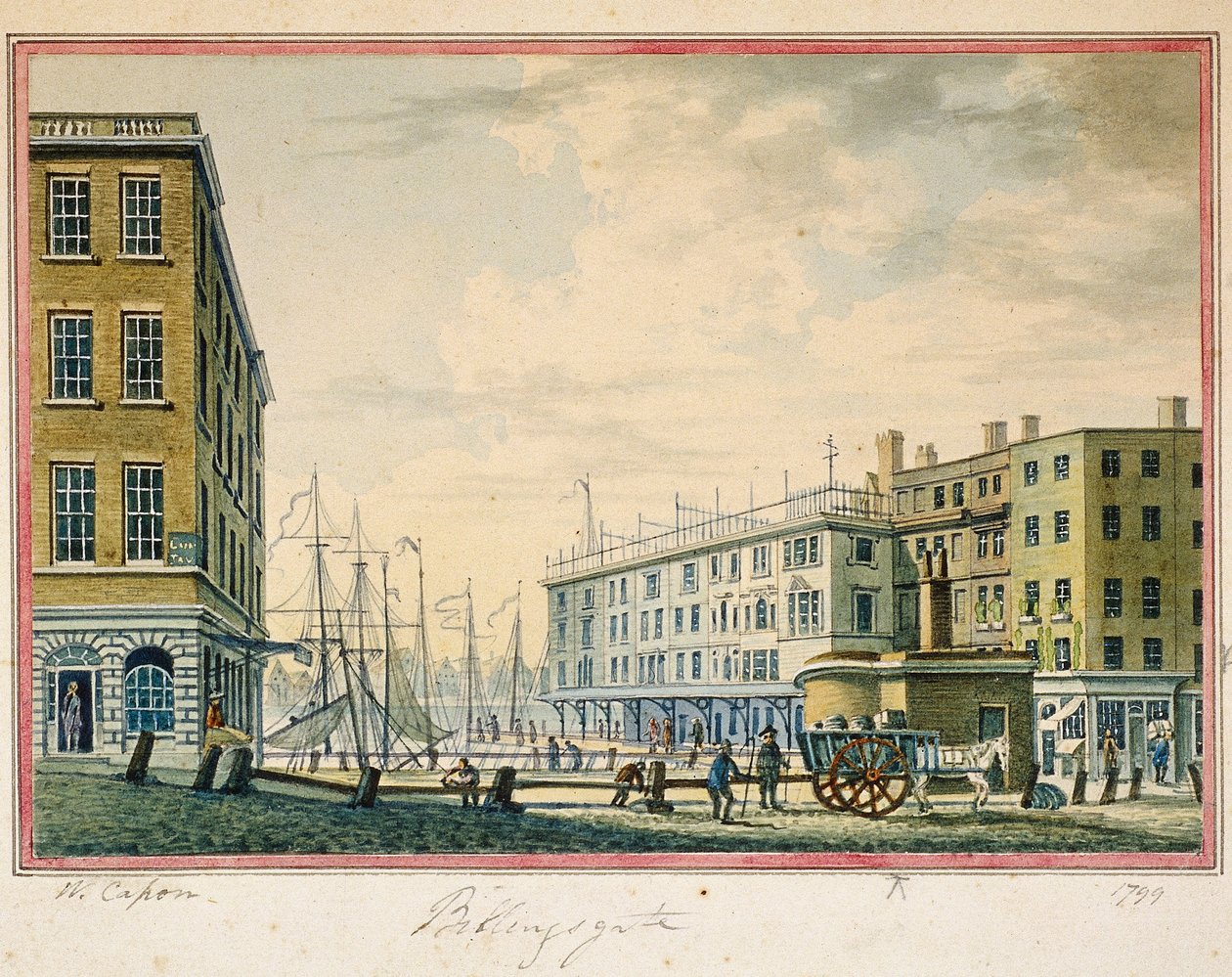 Billingsgate Market, London, 1799 af William Capon