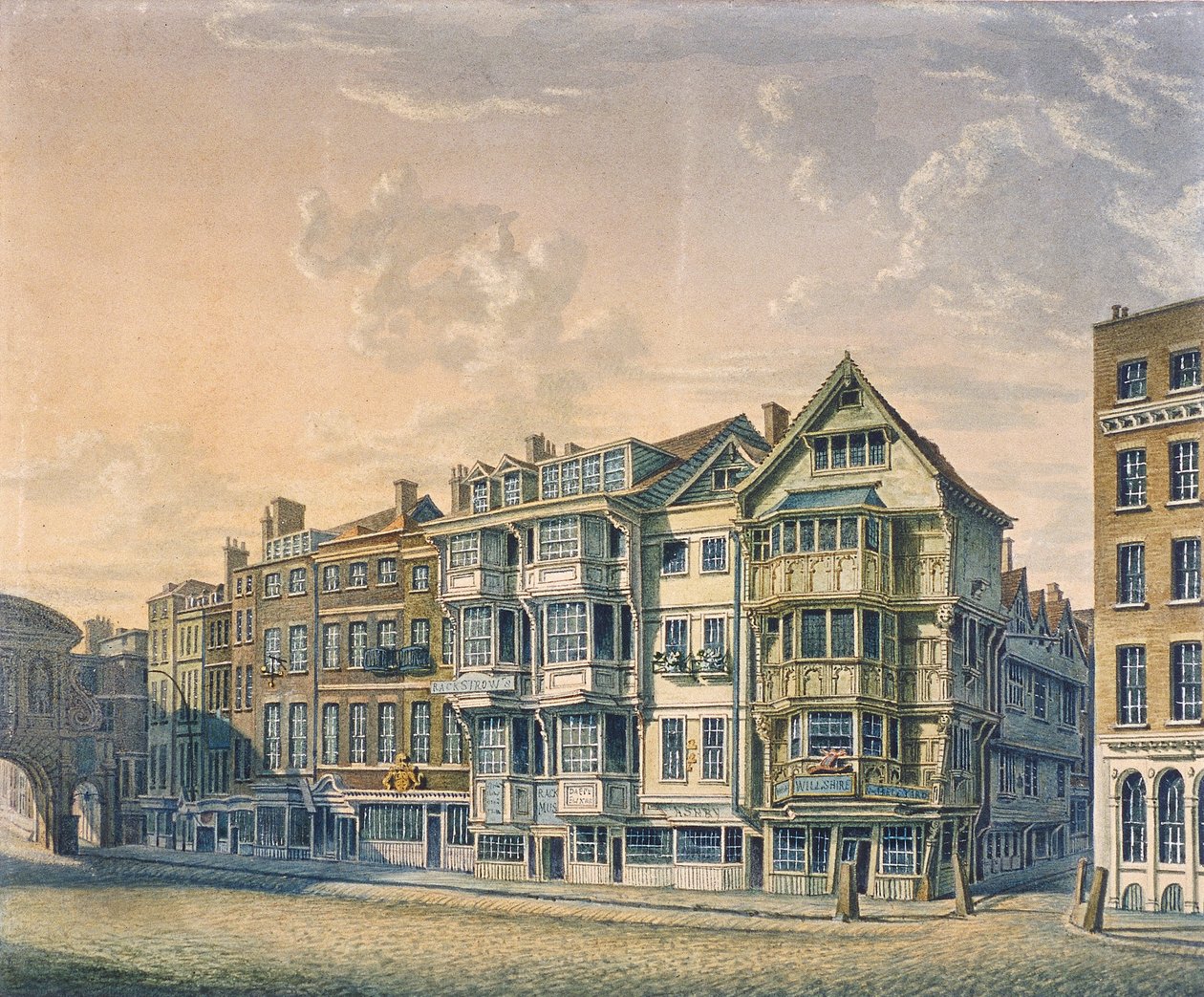 Fleet Street, London, 1798 af William Capon