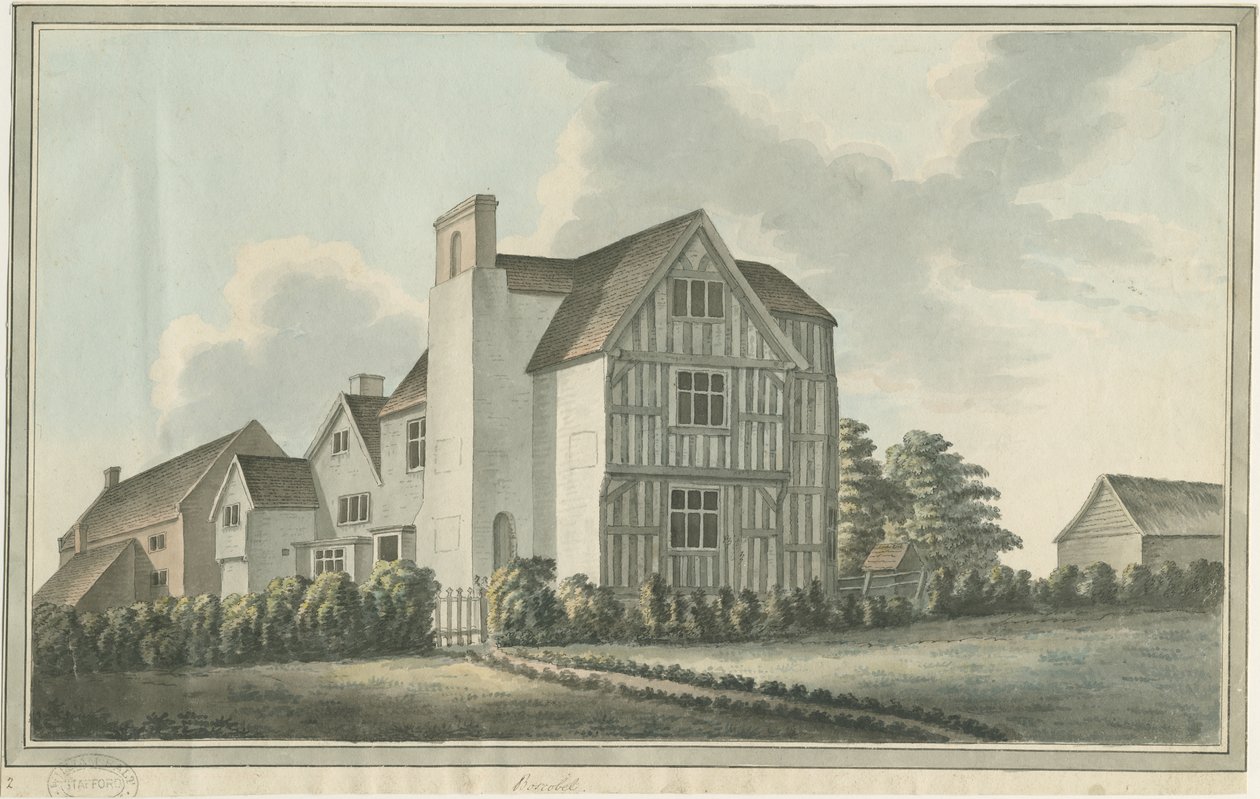 Boscobel House: vandfarvemaleri, nd [1796] (maleri) af William Carter