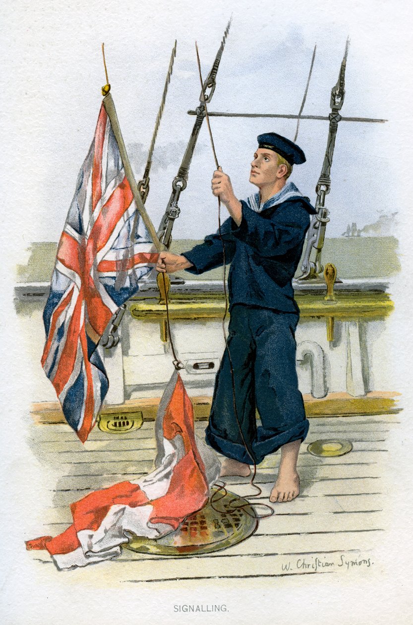 Royal Navy sømandssignalering, c1890-c1893 af William Christian Symons