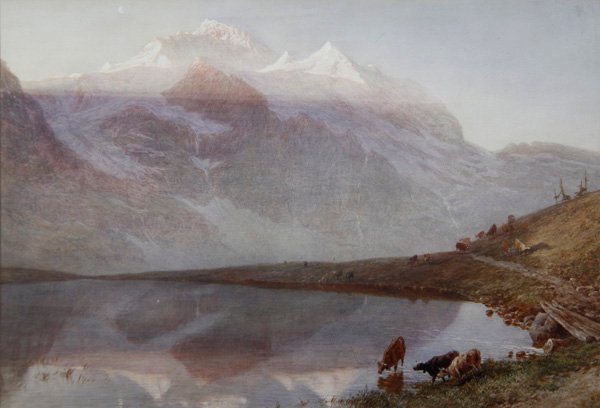 Jungfrau ved solopgang af William Collingwood