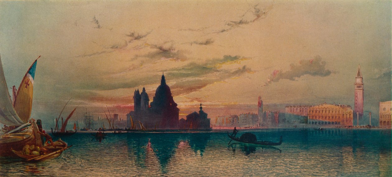 La Santa Salute, fra San Giorgio, Venedig, c1872 af William Collingwood Smith