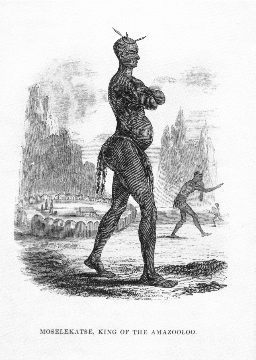 Moselekatse konge af Amazooloo, 1852 af William Cornwallis Harris