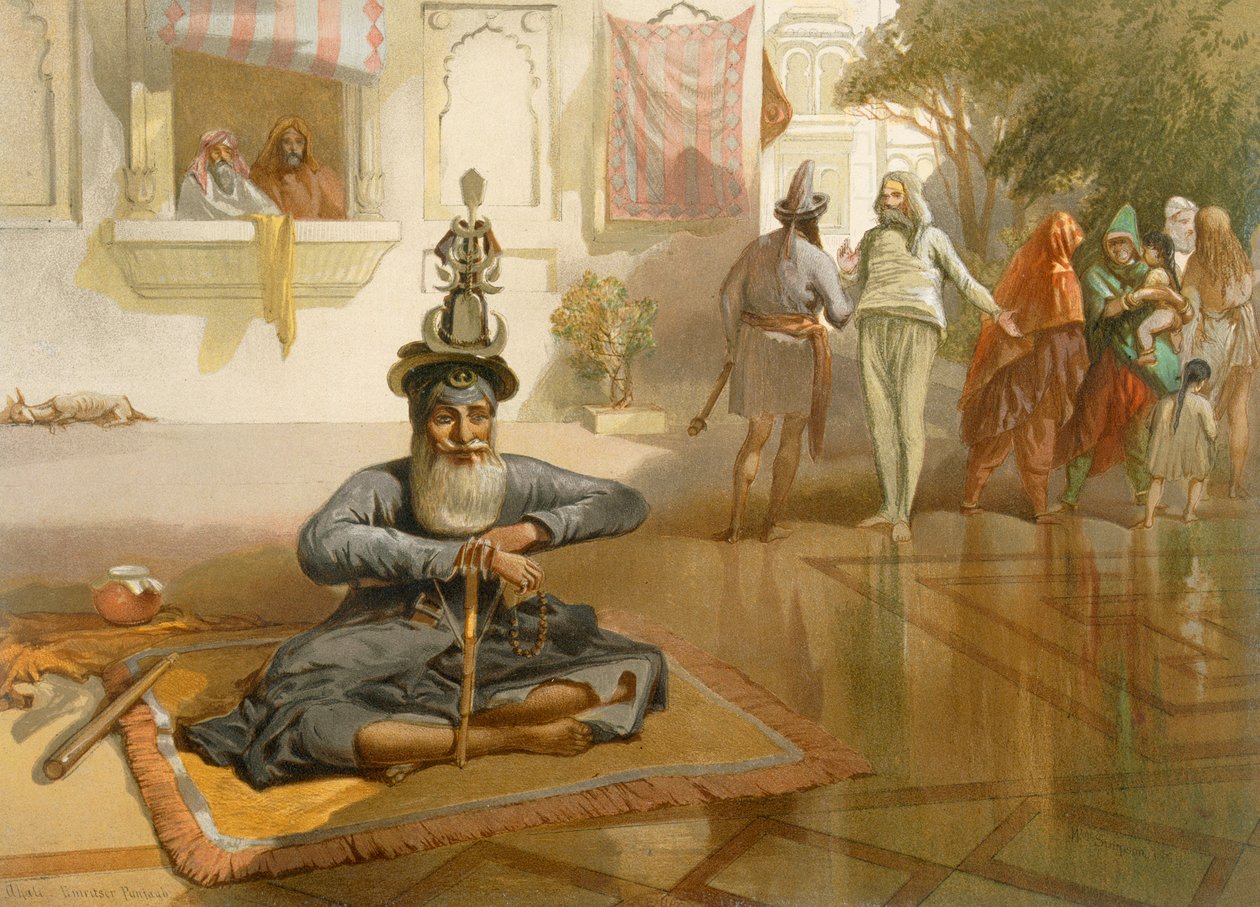 Akali ved den hellige tank, Amritsar, fra 