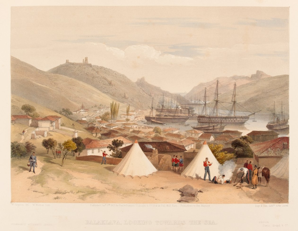 ?Balaklava ser mod havet?, 1855 af William Crimea Simpson