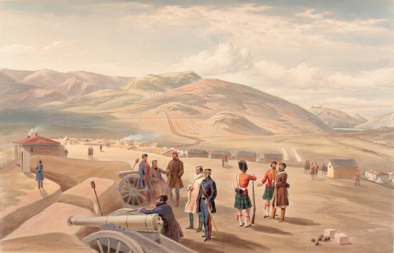 ?Highland Brigade Camp, søger mod syd?, 1855 af William Crimea Simpson