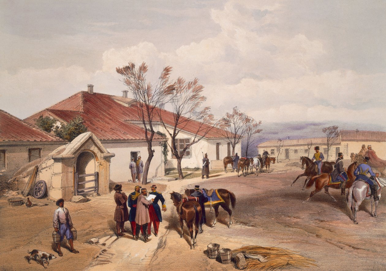 Lord Raglans hovedkvarter i Khutur Karagatch, tallerken fra 