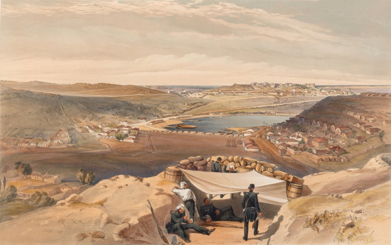 ? The Town Batteries or Interior Fortifications of Sebastopol from the advanced paralell of Chapman "s Attack, 23 June 1855? Dani af William Crimea Simpson