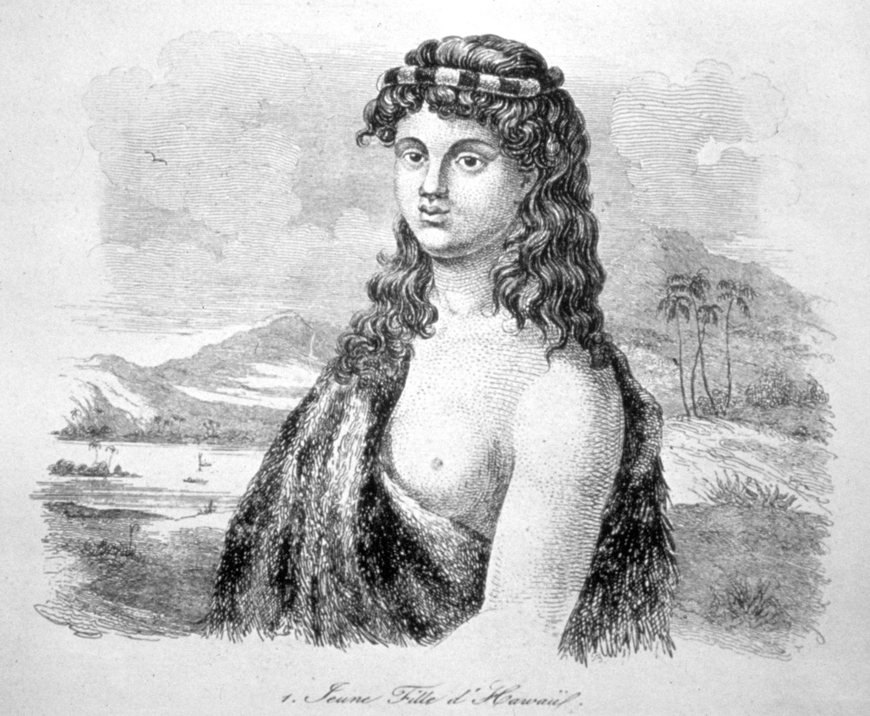 Ung pige fra øen Hawaii, c1824. af William Dampier