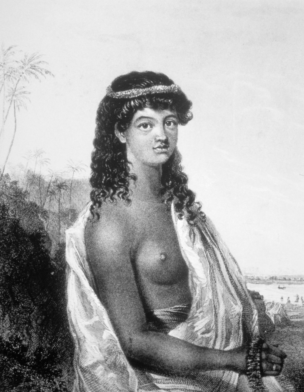 Ung pige fra Sandwich Isles Hawaii, c1826 af William Dampier