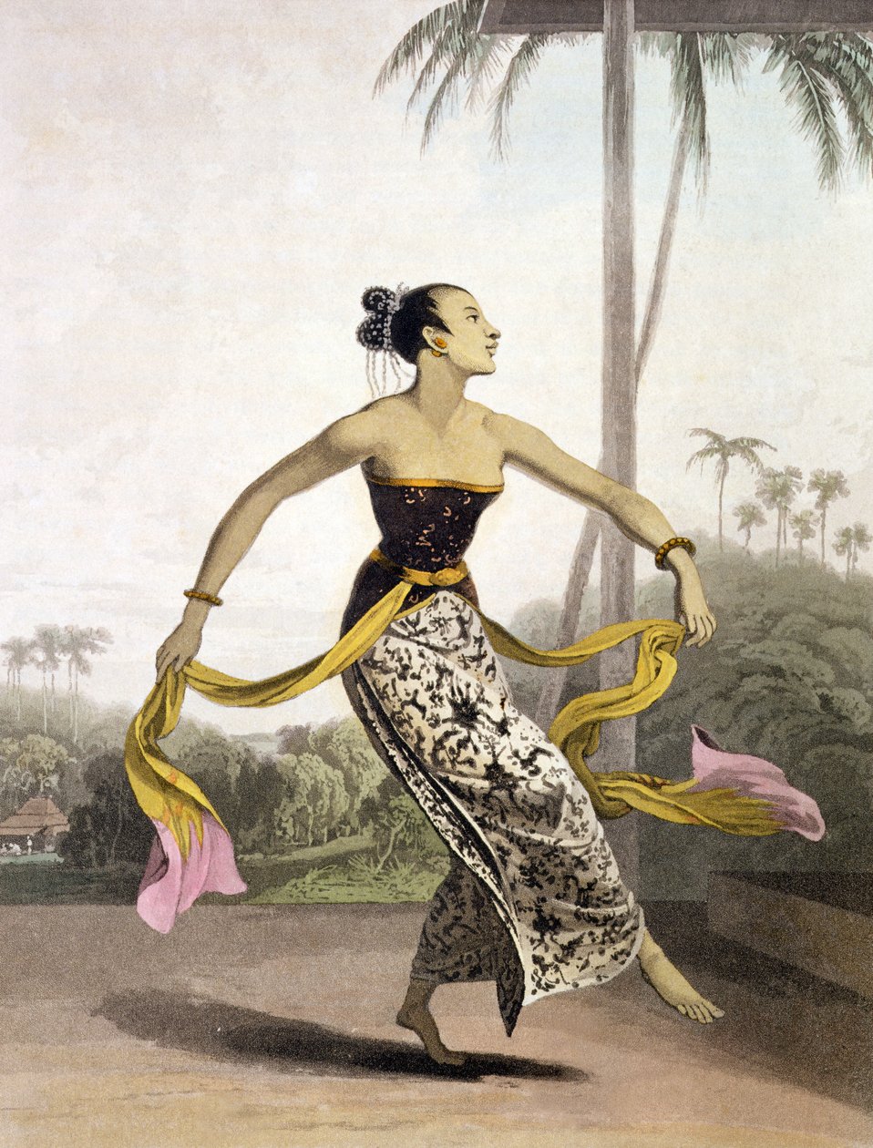 A Ronggeng or Dancing Girl, tallerken 21 fra Vol. I af 