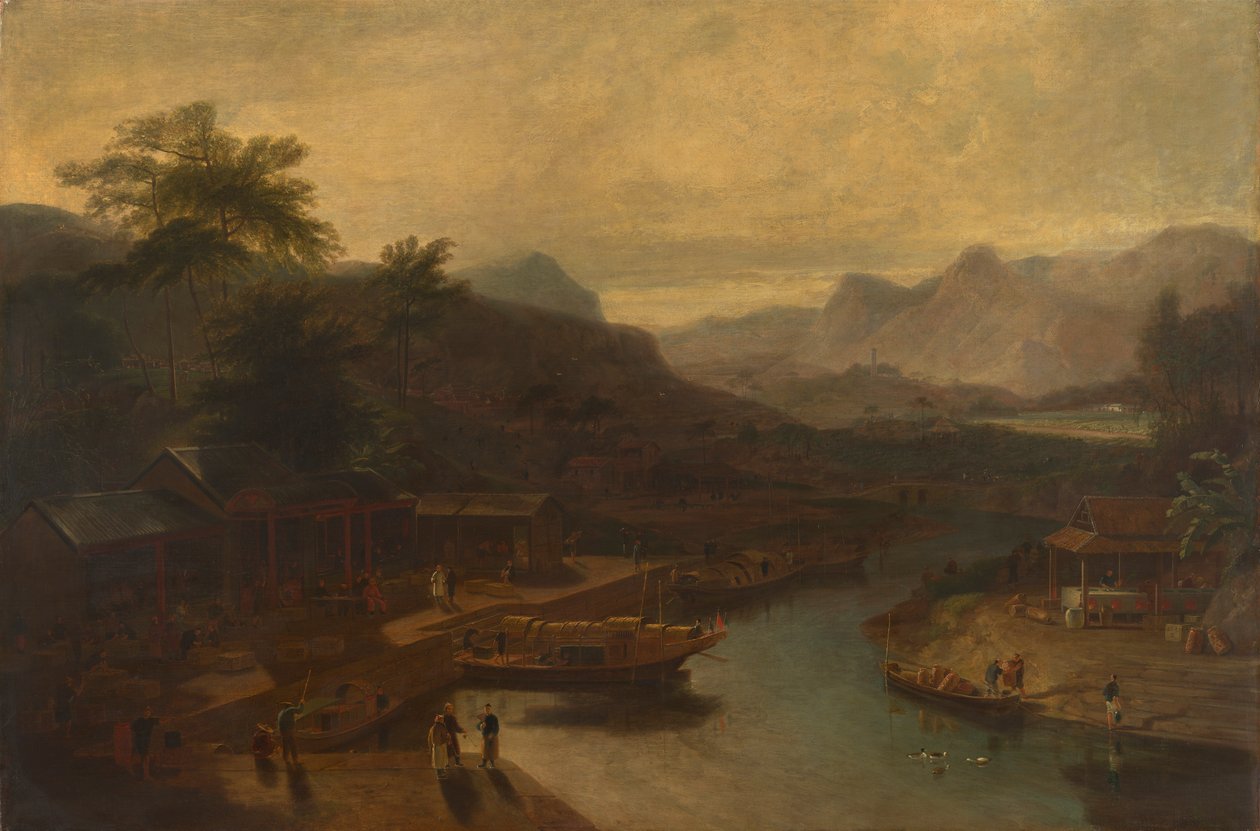 En udsigt i Kina: Dyrkning af teplanten af William Daniell