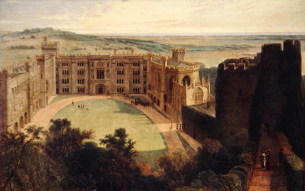 Arundel Slot fra Keepet af William Daniell